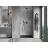 Mexen Mist-H L porte de douche pivotante droite 120 cm, transparente, métal canon - 8A5L-120-000-95-00-P