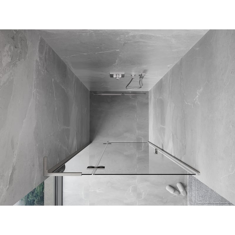 Mexen Mist-H L porte de douche pivotante gauche 105 cm, transparent, nickel brossé - 8A5L-105-000-97-00-L
