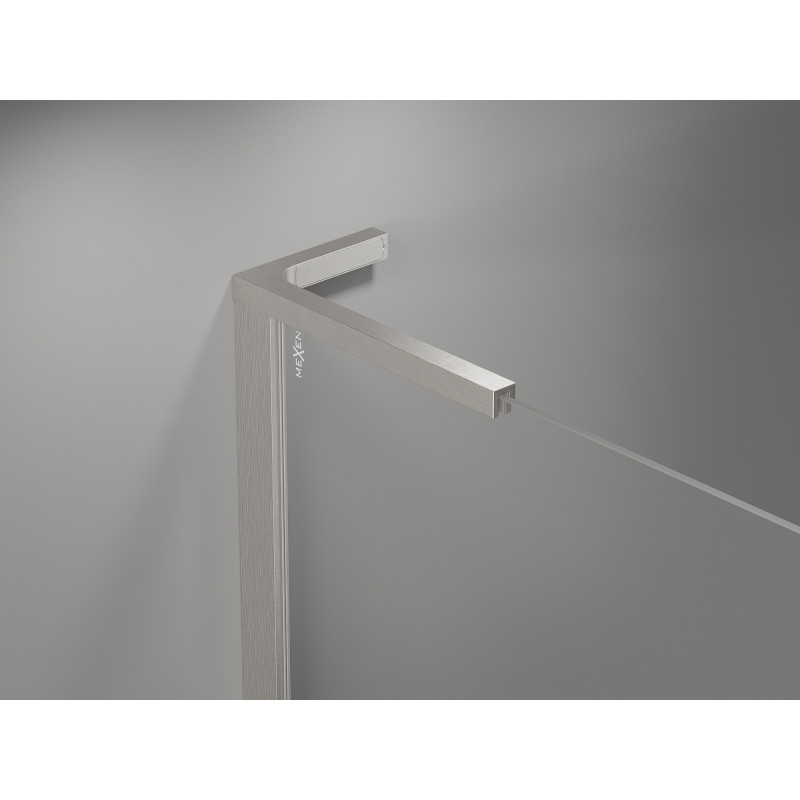 Mexen Mist-H L porte de douche pivotante droite 95 cm, transparent, nickel brossé - 8A5L-095-000-97-00-P