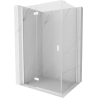 Mexen Mist-H T cabine de douche pivotante gauche 100 x 85 cm, transparent, blanche - 8A5T-100-085-20-00-L