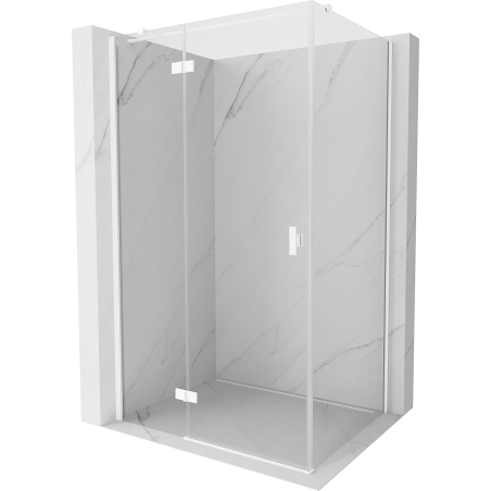 Mexen Mist-H T cabine de douche pivotante gauche 80 x 95 cm, transparent, blanc - 8A5T-080-095-20-00-L