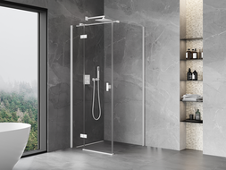 Mexen Mist-H T cabine de douche pivotante gauche 70 x 70 cm, transparent, chrome - 8A5T-070-070-01-00-L