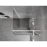 Mexen Mist-H T cabine de douche pivotante droite 100 x 100 cm, transparent, blanc - 8A5T-100-100-20-00-P