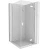 Mexen Mist-H T cabine de douche pivotante droite 110 x 110 cm, transparente, blanche - 8A5T-110-110-20-00-P