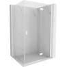 Mexen Mist-H T cabine de douche pivotante droite 100 x 120 cm, transparent, blanc - 8A5T-100-120-20-00-P