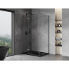 Mexen Mist-H T cabine de douche pivotante gauche 90 x 70 cm, transparent, gun gray brossé - 8A5T-090-070-66-00-L