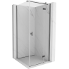 Mexen Mist-H T cabine de douche à battant droite 85 x 85 cm, transparente, gris fusil brossé - 8A5T-085-085-66-00-P