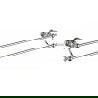 Mexen Estela double porte-serviettes, Chrome - 7011525-00