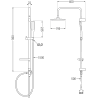 Mexen X49 colonne de douche, blanche/or - 798494991-25