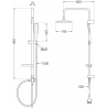 Mexen X49 colonne de douche, noir/or - 798494991-75