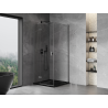 Mexen Mist-H T cabine de douche pivotante gauche 70 x 70 cm, transparent, métal canon - 8A5T-070-070-95-00-L
