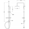 Mexen T49 colonne de douche, blanche/or - 798494993-25
