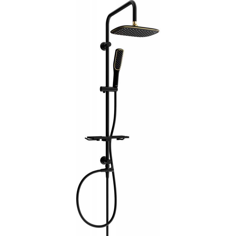 Mexen T49 colonne de douche, noire/or - 798494993-75
