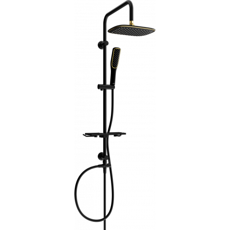 Mexen T49 colonne de douche, noire/or - 798494993-75