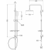 Mexen T49 colonne de douche, noir/or - 798494993-75