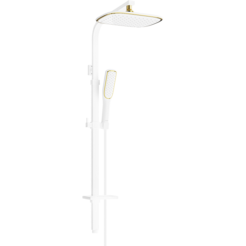 Mexen Q49 colonne de douche, blanche/or - 798494995-25