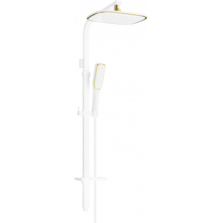 Mexen Q49 colonne de douche, blanche/or - 798494995-25