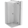 Mexen Mist-H T cabine de douche pivotante droite 75 x 75 cm, transparent, métal canon - 8A5T-075-075-95-00-P