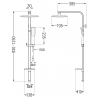 Mexen Q49 colonne de douche, blanche/or - 798494995-25