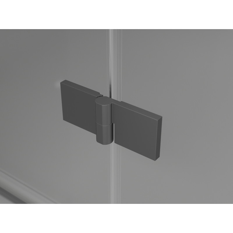 Mexen Mist-H T cabine de douche pivotante droite 90 x 80 cm, transparent, gun metal - 8A5T-090-080-95-00-P