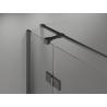 Mexen Mist-H T cabine de douche pivotante droite 90 x 80 cm, transparent, gun metal - 8A5T-090-080-95-00-P