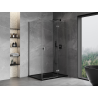 Mexen Mist-H T cabine de douche pivotante droite 90 x 80 cm, transparent, gun metal - 8A5T-090-080-95-00-P