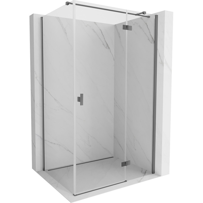 Mexen Mist-H T cabine de douche pivotante droite 70 x 95 cm, transparent, métal canon - 8A5T-070-095-95-00-P