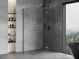Mexen Mist-H T cabine de douche pivotante gauche 70 x 70 cm, transparent, chrome - 8A5T-070-070-01-00-L