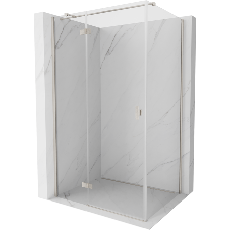 Mexen Mist-H T cabine de douche battante gauche 85 x 80 cm, transparent, nickel brossé - 8A5T-085-080-97-00-L