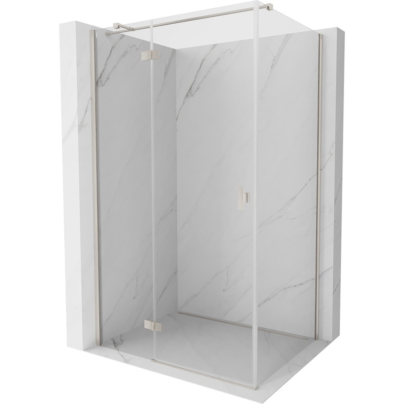 Mexen Mist-H T cabine de douche pivotante gauche 110 x 80 cm, transparent, nickel brossé - 8A5T-110-080-97-00-L