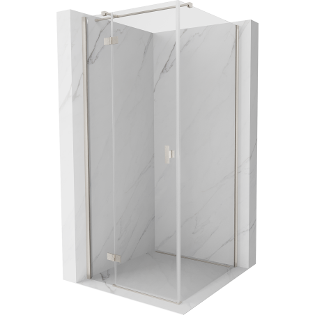 Mexen Mist-H T cabine de douche pivotante gauche 95 x 95 cm, transparent, nickel brossé - 8A5T-095-095-97-00-L