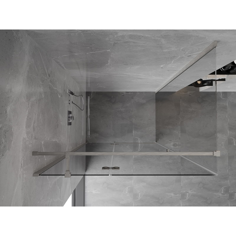 Mexen Mist-H T cabine de douche pivotante gauche 105 x 110 cm, transparent, nickel brossé - 8A5T-105-110-97-00-L