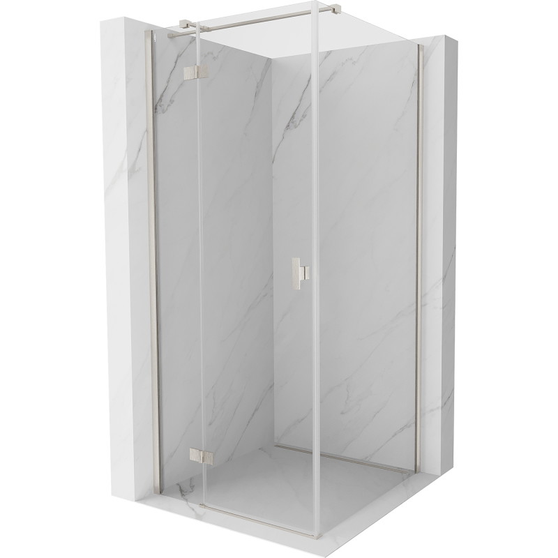 Mexen Mist-H T cabine de douche pivotante gauche 110 x 110 cm, transparent, nickel brossé - 8A5T-110-110-97-00-L