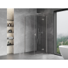Mexen Mist-H T cabine de douche pivotante droite 75 x 75 cm, transparent, nickel brossé - 8A5T-075-075-97-00-P