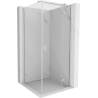 Mexen Mist-H T cabine de douche pivotante droite 75 x 75 cm, transparent, nickel brossé - 8A5T-075-075-97-00-P