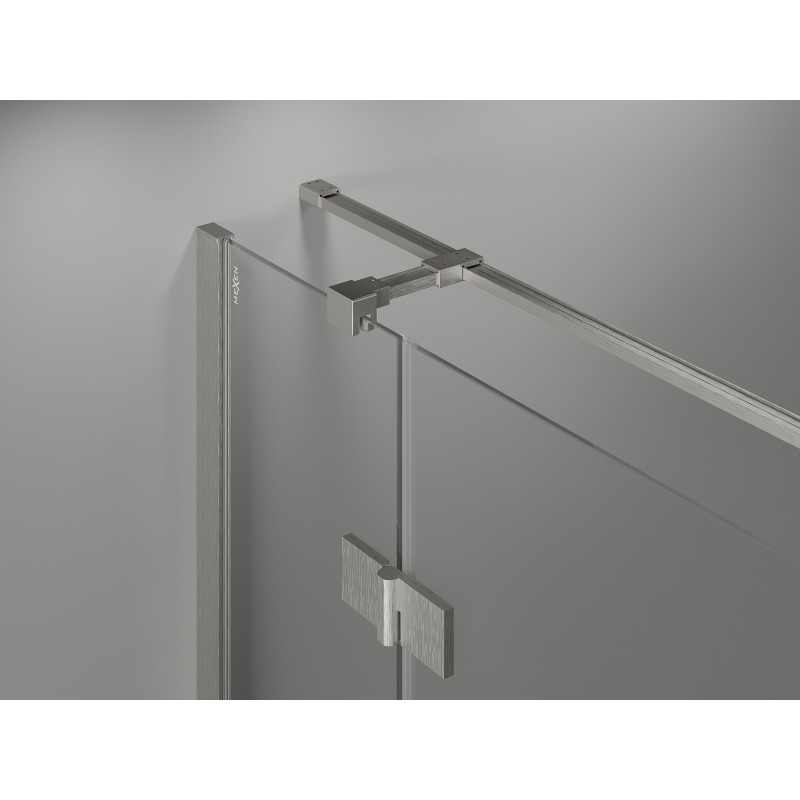 Mexen Mist-H T cabine de douche pivotante droite 115 x 90 cm, transparente, nickel brossé - 8A5T-115-090-97-00-P
