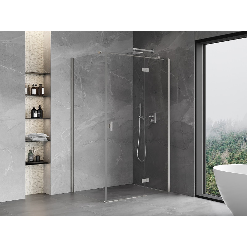 Mexen Mist-H T cabine de douche pivotante gauche 70 x 70 cm, transparent, chrome - 8A5T-070-070-01-00-L