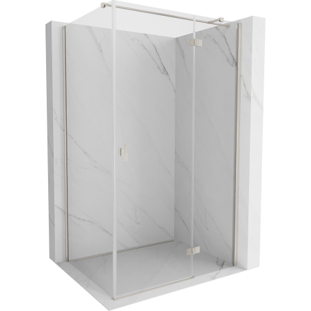 Mexen Mist-H T cabine de douche pivotante droite 115 x 90 cm, transparente, nickel brossé - 8A5T-115-090-97-00-P