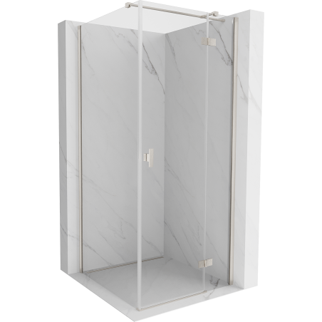 Mexen Mist-H T cabine de douche pivotante droite 110 x 110 cm, transparent, nickel brossé - 8A5T-110-110-97-00-P