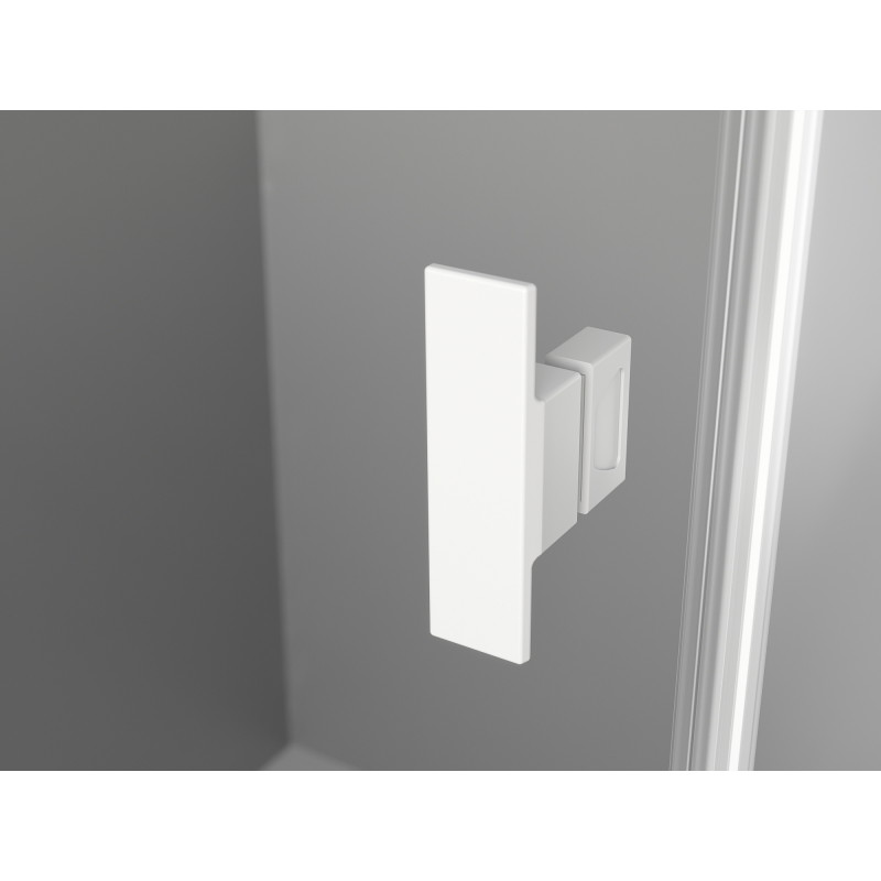 Mexen Mist-H Duo cabine de douche pivotante gauche 90 x 75 cm, transparent, blanc - 8A5-090L-075P-20-00