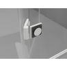 Mexen Mist-H Duo cabine de douche pivotante gauche 90 x 75 cm, transparent, blanc - 8A5-090L-075P-20-00