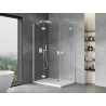 Mexen Mist-H Duo cabine de douche pivotante gauche 90 x 75 cm, transparent, blanc - 8A5-090L-075P-20-00