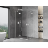 Mexen Mist-H Duo cabine de douche pivotante gauche 110 x 90 cm, transparent, blanc - 8A5-110L-090P-20-00