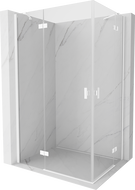 Mexen Mist-H Duo cabine de douche pivotante gauche 110 x 90 cm, transparent, blanc - 8A5-110L-090P-20-00