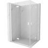 Mexen Mist-H Cabine de douche pivotante gauche Duo 120 x 95 cm, transparent, blanc - 8A5-120L-095P-20-00