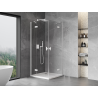 Mexen Mist-H Duo cabine de douche à charnière 105 x 105 cm, transparent, blanc - 8A5-105L-105P-20-00