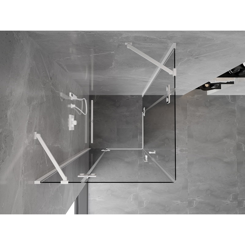 Mexen Mist-H Duo cabine de douche à charnière 105 x 105 cm, transparent, blanc - 8A5-105L-105P-20-00