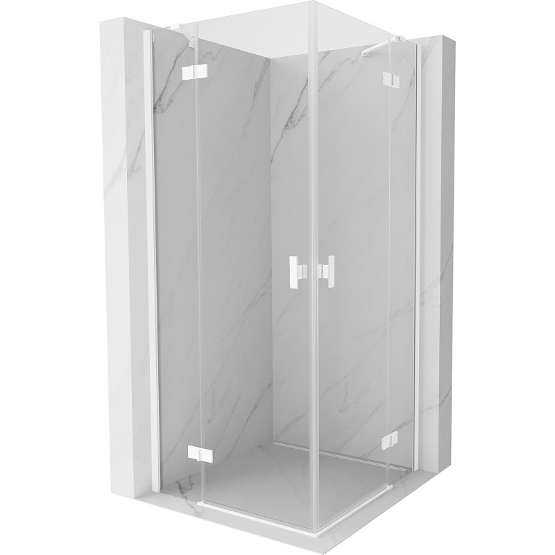 Mexen Mist-H Duo cabine de douche à charnière 105 x 105 cm, transparent, blanc - 8A5-105L-105P-20-00