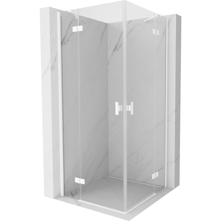 Mexen Mist-H Duo cabine de douche à charnière 105 x 105 cm, transparent, blanc - 8A5-105L-105P-20-00