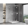 Mexen Mist-H Cabine de douche duo à charnières droite 80 x 110 cm, transparente, blanche - 8A5-080L-110P-20-00